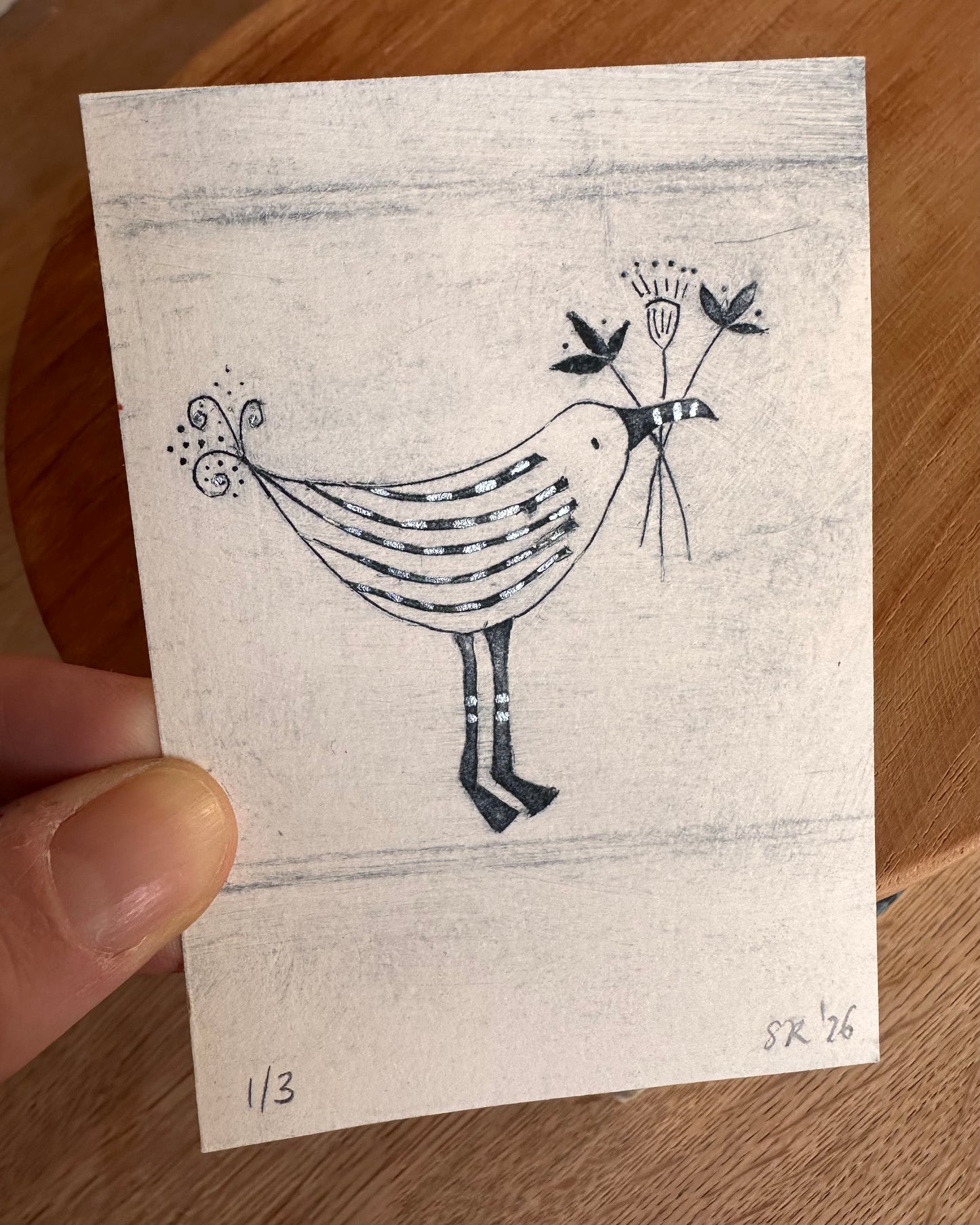 Bloemenvogel - Tetrapak print 1 van 3