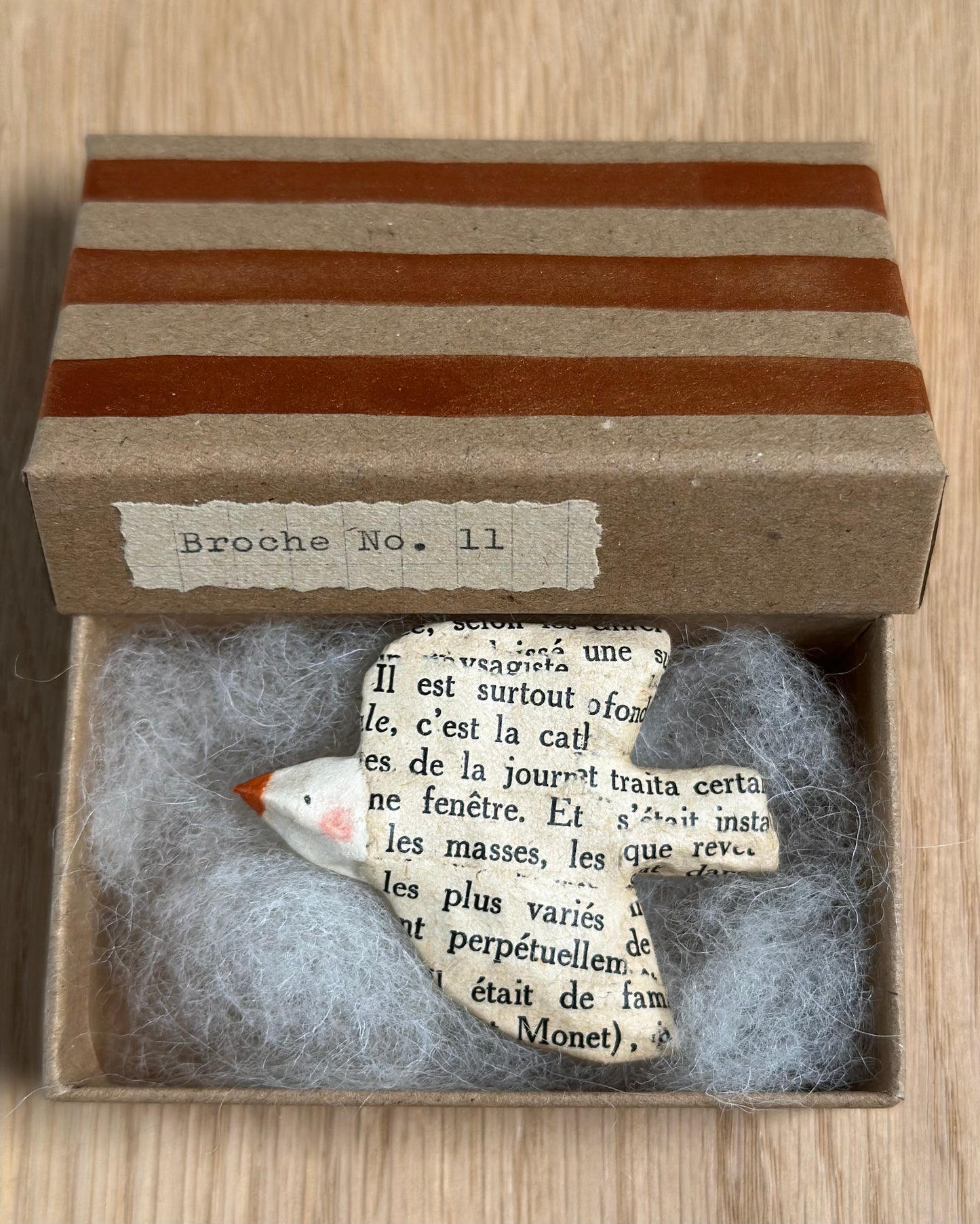 Papier maché broche no. 11