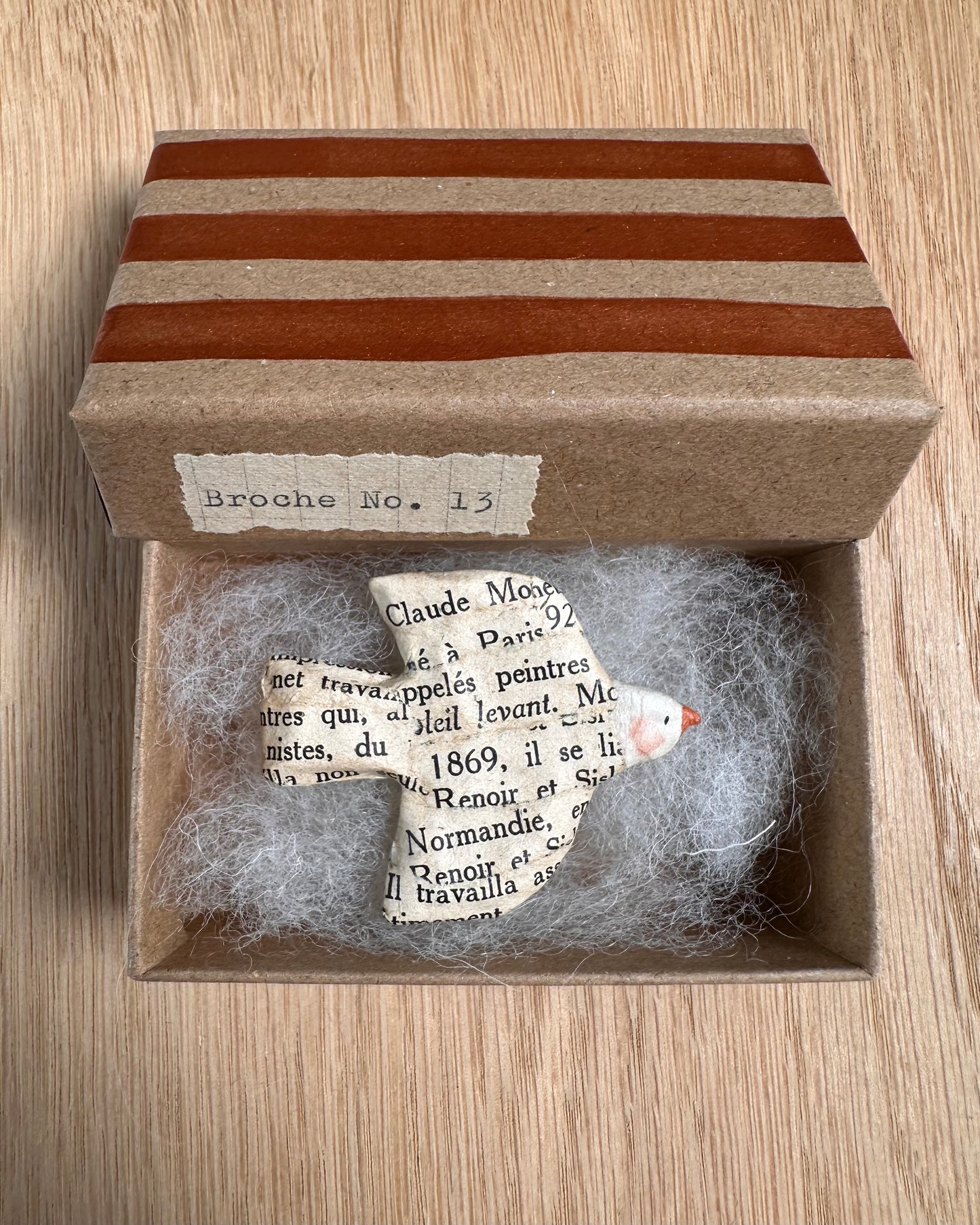 Papier maché broche no. 13