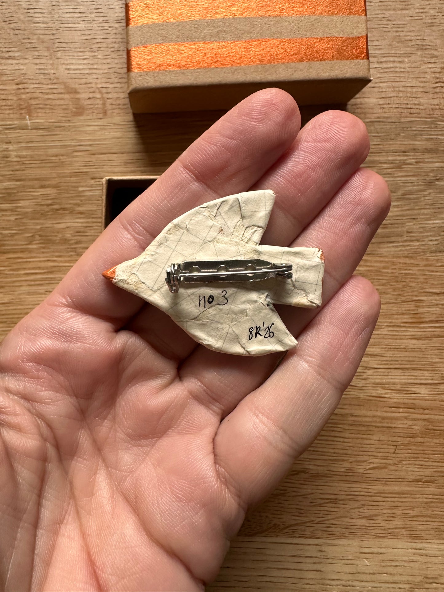 Papier maché broche no. 3