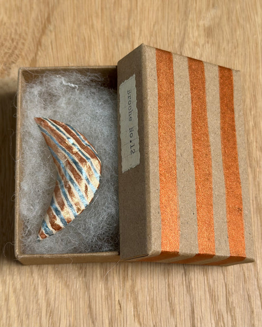Papier maché broche no. 12