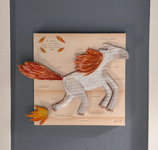 Fire horse - mixed media