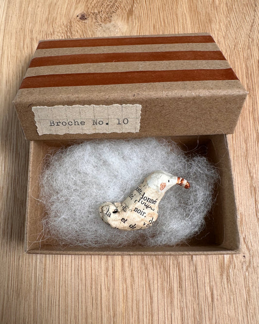 Papier maché broche no. 10