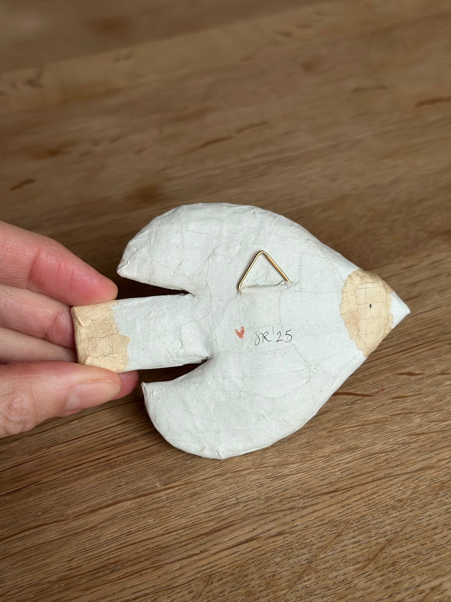 Vogels met een Verhaal - Grijs gerecycled papier icm oud ruitjespapier