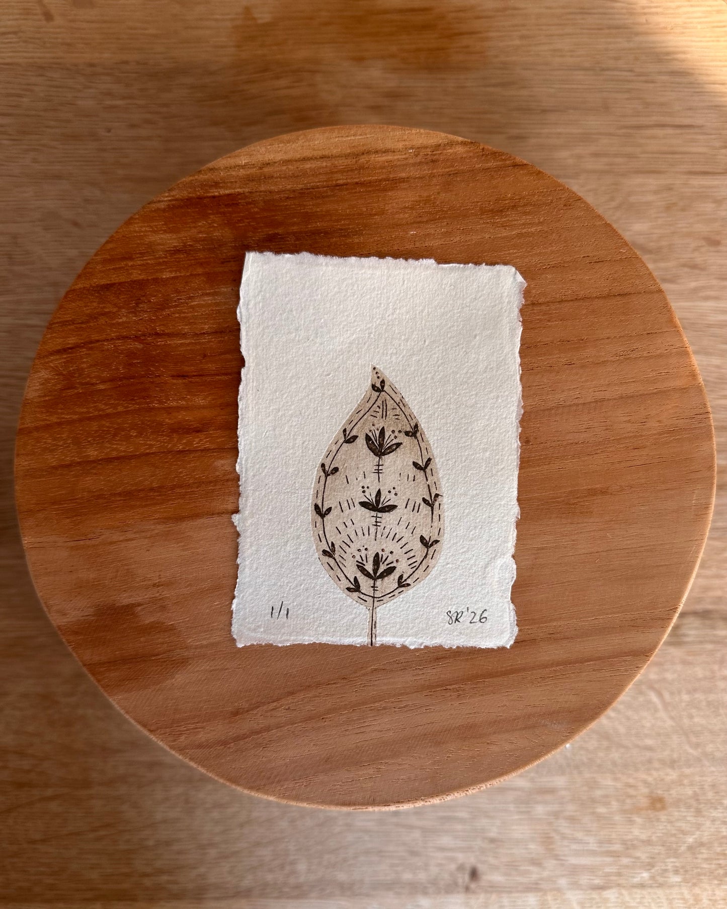 Blad raw sepia - Tetrapak print 1 van 1