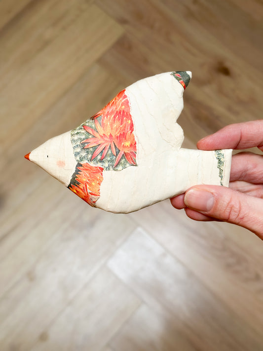 Vogels met een verhaal - Verkade plaatje met oud tekenpapier