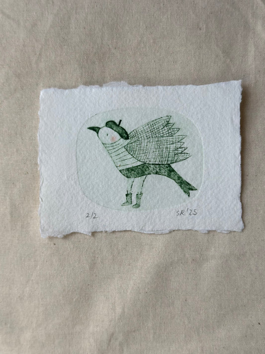 Groene vogel - Tetrapak print 2 van 2