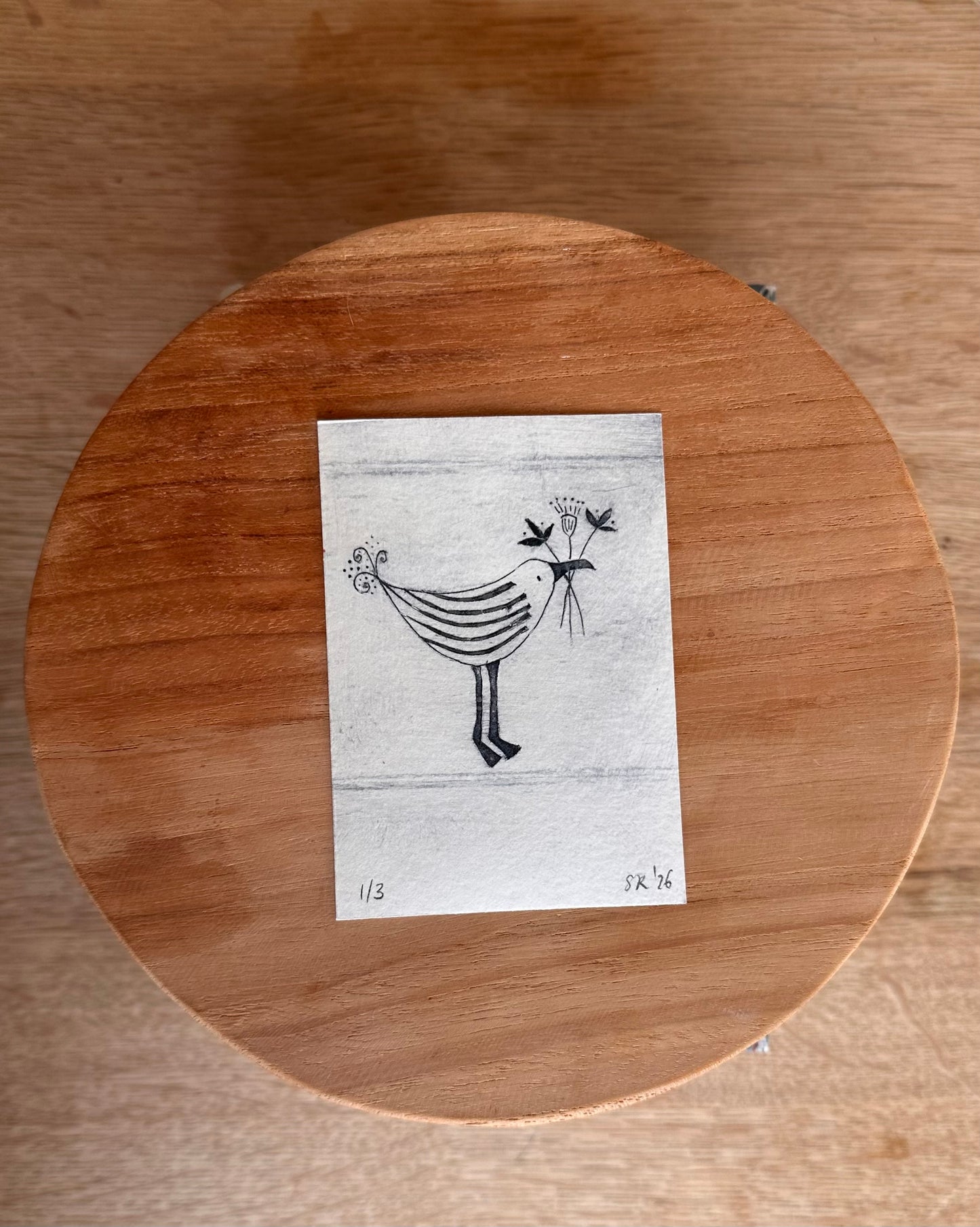 Bloemenvogel - Tetrapak print 1 van 3