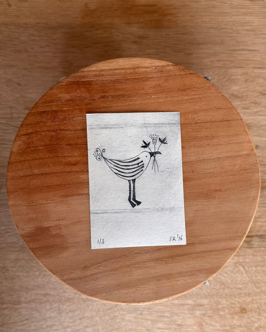 Bloemenvogel - Tetrapak print 1 van 3