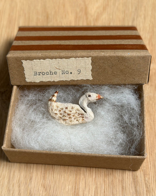 Papier maché broche no. 9