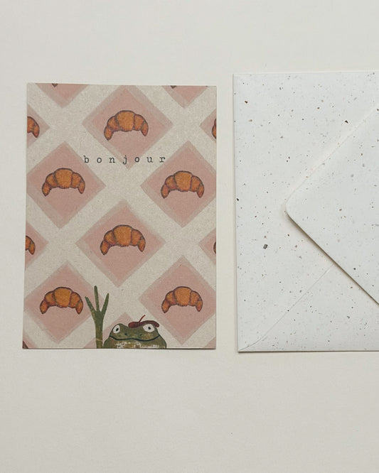 Bonjour greeting card per stuk